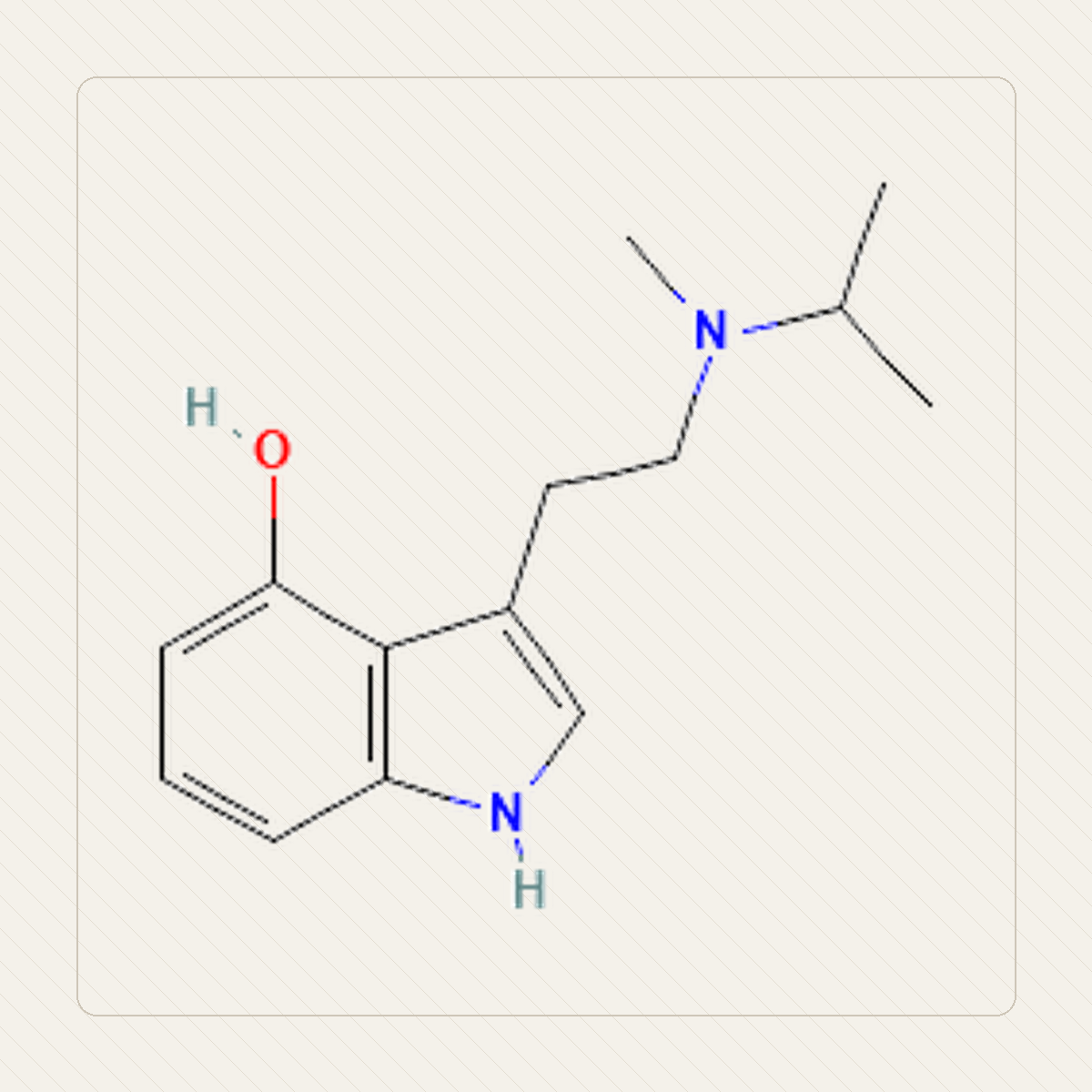 4-HO-MiPT 4-hydroksy-MiPT, molekulistruktuuri õppeillustratsioon